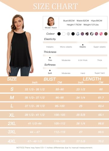 Image of Women Halter Tank Top with Built in Bra Flowy Sleevless Padded Camisole Loose Fit Summer Shirt Top S-3XL