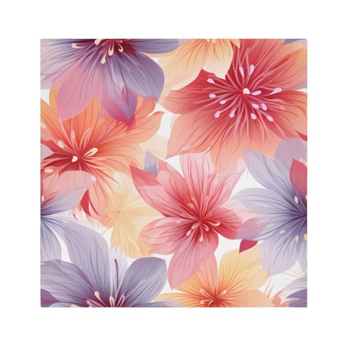 Servilletas de Tela con Flores Multicolor Pack 6 miniatura 1