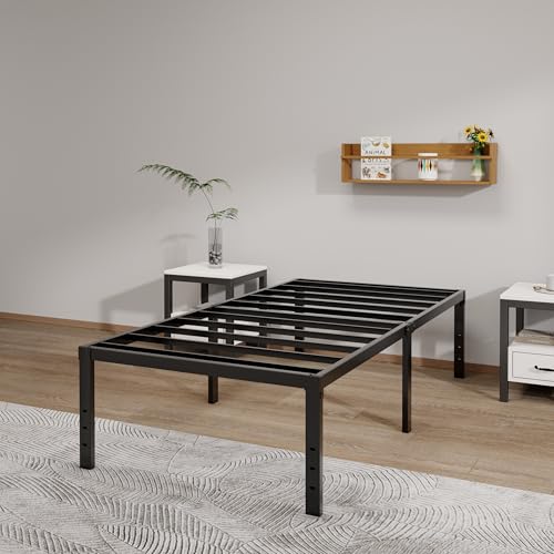 Image of LUMUNANCE Metal Bed Frame Twin XL Size - 18 Inch Heavy-Duty Platform Bed Frame No Box Spring Needed, Easy Assembly, Noise-Free, Sturdy Mattress Foundation, Underbed Storage Space
