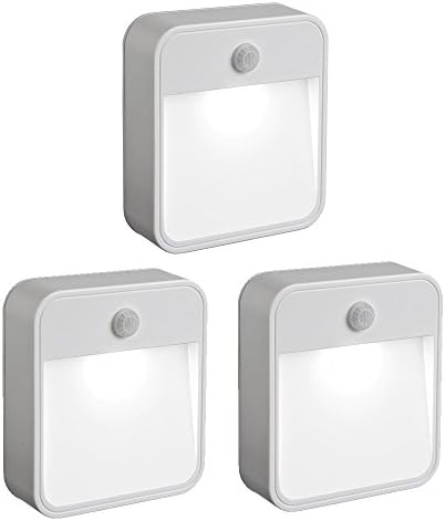 Mr. Beams MB 723 MB723 Battery-Powered Motion-Sensing LED Stick-Anywhere Nightlight, 3-Pack