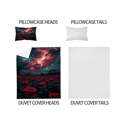 Parure de lit microfibre fleurie douce pour lit simple de style chic