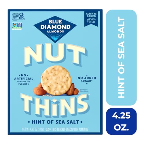 Image of Blue Diamond Almonds Nut-Thins Hint of Sea Salt, 4.25 oz, Pack of 6