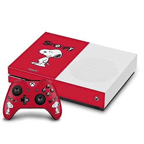 Autocollant Xbox One S skin vinyle Peanuts Snoopy protection console manette Head Case Designs