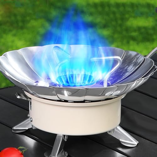 Réchaud de camping propane avec protection-fleur réglable anti-vent pour cuisiner sans coupure - 8