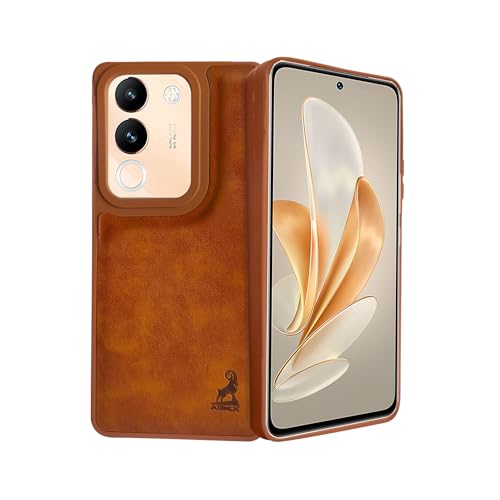 Image of AIBEX Shield Back Cover Case Compatible with Vivo V29e 5G Back Cover | Flexible Vegan Leather | Full Camera Protection | Raised Edges | Super Soft-Touch | Bumper Case