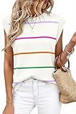Tank Tops for Women Trendy Summer Tops 2026 Short Sleeve Sweaters Spring Tops Fashion Clothing Sleeveless Shirts Work Clothes Business Casual Cruise Outfits L