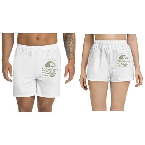 UDNAG Unisex Regular fit 'Adventure | Adventure Begins Outside The Tent' Polyester Shorts [Size S/28In to XL/40In]