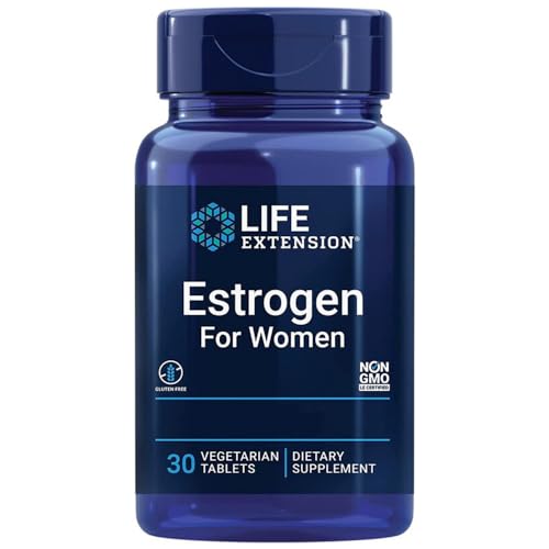 Life Extension, Estrogen for Women, 30 vegane Tabletten, breites Spektrum an Pflanzenextrakten je Dosis, Glutenfrei, GMO frei, Geschmacksneutral