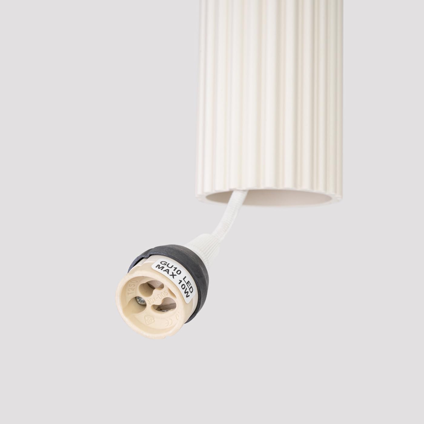 SOLLUX lighting Hängelampe Pendelleuchte Hängeleuchte Deckenlampe Lampe Decke Aluminium 1 Flammig 8 x 8 x 118 cm Karbon Beige