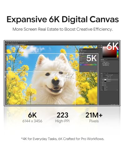 Image of G32P 32 inch 6K UHD Monitor, IPS Glossy Panel (Honeycomb with Stand)