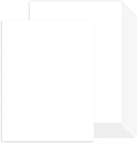 Goefun - 100 hojas de cartulina blanca de 85 x 11 pulgadas papel de impresora de tarjetas de 80 libras para invitaciones menús bodas tarjetas de
