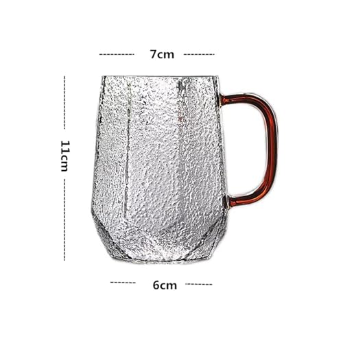 Copa de vidrio para café caliente sin quemarse con asas tazas de 420ml 3