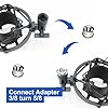 SUUNTOK Metal Shock Mount, Mic Clip Holder for Diameter 43-48mm Condenser Microphone, Anti-Vibration Suspension High Isolation Mic Stand #2