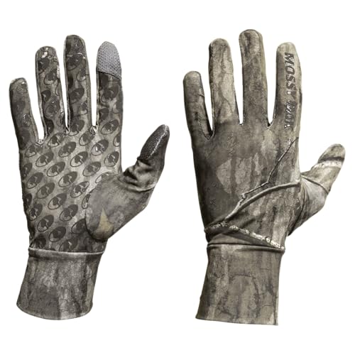 Mossy Oak Guantes de Caza Ligeros de Camuflaje para Hombre, raíces de Campo, Talla M/L
