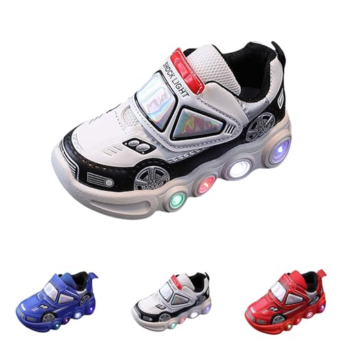 Light Up Toddler Boys Shoes Car Pattern Luminous Sport Sneaker, Little Fashion Cute Soft Lighted Athletic Shoes2