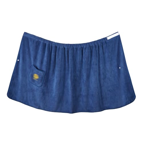 PENINSULA LOVE Men Wearable Bath Towel Absorbent Body Wrap Bathrobe Soft Adjustable Shower Body Cover Up Towel with Pocket4