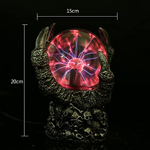 Lampada a Sfera Palla al Plasma sensibile al Tocco ， Lampada al Plasma alimentata da USB/Batteria ， novità Gioco Halloween