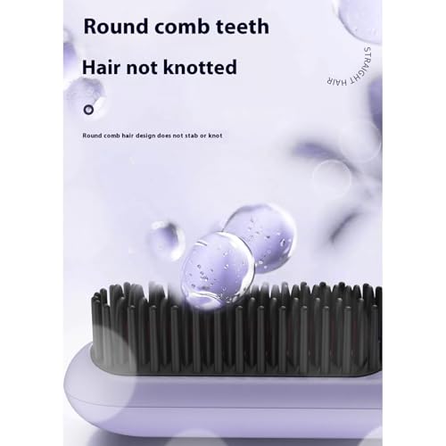 Herramienta portátil para cabello con pantalla digital de calor y diseño liviano para fácil uso y viaje, cepillo alisador de cabello miniatura 6