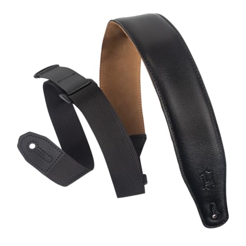 Levy's Right Height Leather Guitar Strap Black
