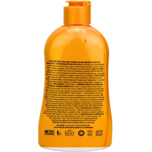 Collie Vegan, Condicionador para cães, Neutro, 400ml
