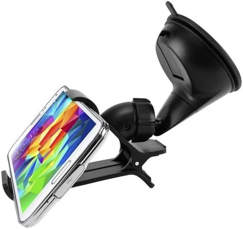 One Hand Operation Car Mount Dash and Windshield Holder for iPhone 6 6S, 6 and 6S Plus, 5S 5C 5 5G 4S 4 4G (All carriers including AT&T, T-Mobile, Sprint, Verizon, Straight Talk, Unlocked)