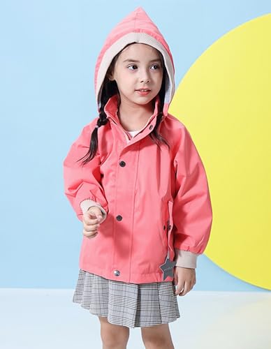 BINIDUCKLING Kids Rain Jacket Toddler Raincoat Girls Boys Spring Jacket 2-8 Years3