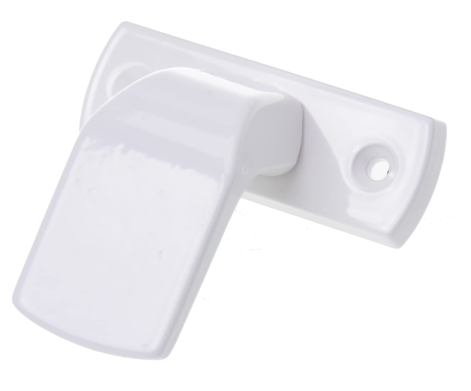 Aqbau? Pomo de puerta fijo para puertas de marco | Pulsador de bot?n | Pomo de puerta DI (blanco)