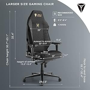 Gaming Chair Ergonomic PC Game Chair- Lumbar Support Headrest 4D Armrests Computer Chair, Big and Tall Comfortable Large, Ergonomic, Metal Gaming Chair Ergonomic PC Game Chair Lumbar Support Headrest 4D Armrests Computer Chair Big and Tall Comfortable Large Ergonomic Metal