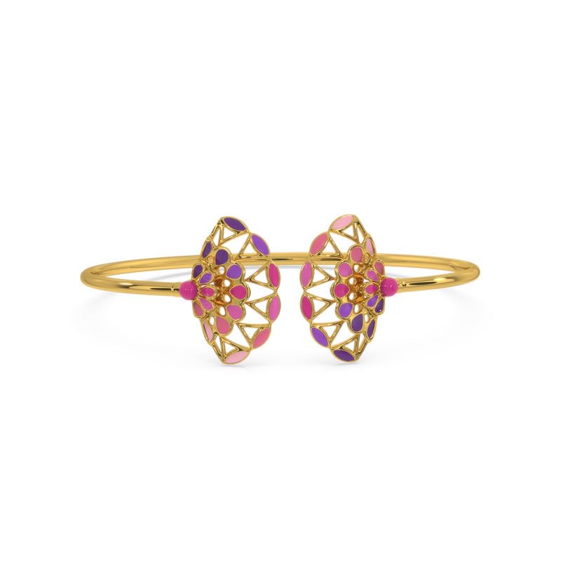 Image of KISNA 14KT|18KT BIS Hallmark Pure Gold bracelets For Women Size -2.4 anna