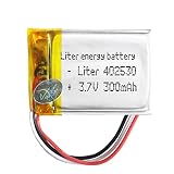 Batería 3 Cables 402530 LiPo 3.7V 300mAh 1.11Wh 1S 5C Liter Energy Battery Recargable con PCM termistor NTC smartwatch Reloj electrónica No Apta para Radio Control 32x25x4mm (3P|300mAh|402530)