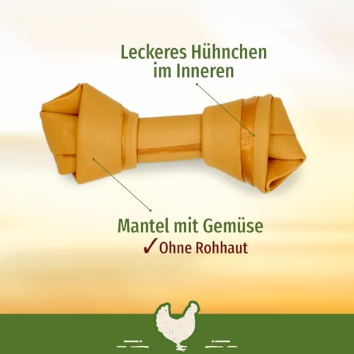 SmartBones Kauknochen Medium - Kausnack mit Huhn für mittelgroße Hunde, Knochen mit weicher Textur, ohne Rohhaut, 2 Stück