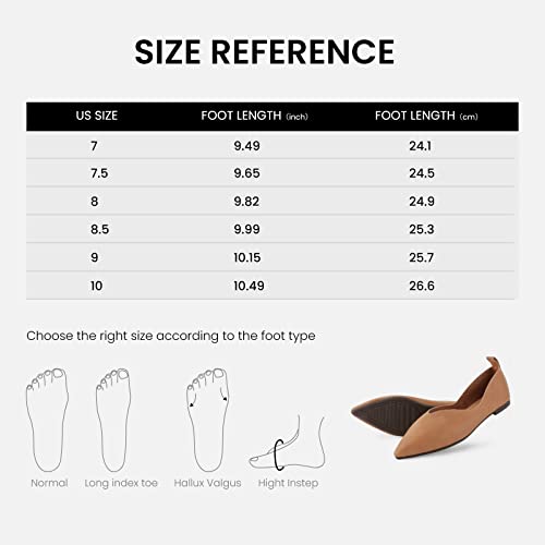 Slocyclub 20031605 Pointed Toe Flats For Women Black Slip thumb #5