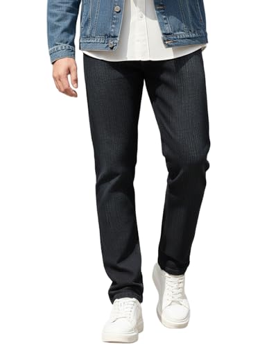 Image of Urbano Fashion Men's Straight Fit Washed Denim Jeans Stretchable