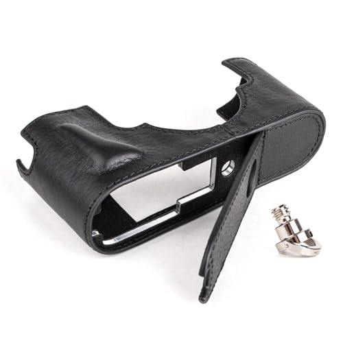 MUZIRI KINOKOO Funda para Leica M11 M11-P M EV1, Funda Protectora de Cuero Genuino de Primera Calidad para cámaras Leica M11/M11-P/M-EV1, con empuñadura y diseño con Fondo Abierto - Negro - imagen 4