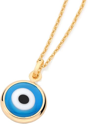 Miniatura 2 de Rommanel Colgante chapado en oro de 18 quilates con piedra Colgante chapado en oro con piedra azul claro contra el mal de ojo Impresionante