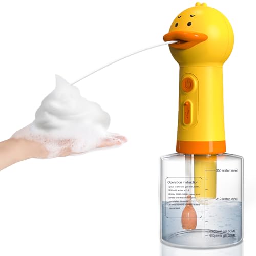 iPriro Automatic Bath Bubble Maker, Foam Maker, Shower and Face Wash Foamer for Bathroom, Cleaning Foamer for Kitchen, Rechargable and USB Cable, 12 oz