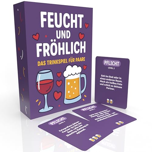 TIPSI Feucht & Fröhlich Das Spiel für Paare ab 18 | Wahrheit oder Pflicht Kartenspiel mit Trink-Option | 120 Karten für unvergessliche Abende zu zweit | Pärchengeschenk für Valentinstag & Jahrestag