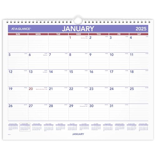 Image of AT-A-GLANCE 2025 Wall Calendar,15 inch x 12 inch,Medium,Wide (PM82825),(Pack of 12)