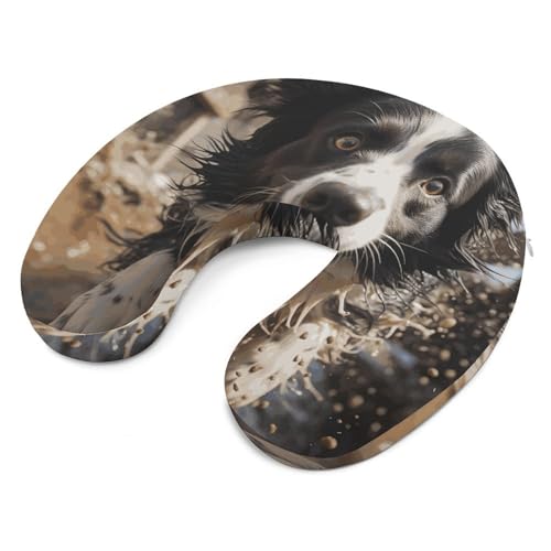 Almohada de espuma viscoelástica en forma de U 30 cm miniatura 6