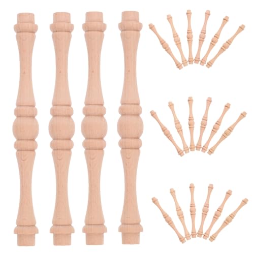 Balaustres de madera para barandillas de escaleras interiores y decoración del hogar rústico