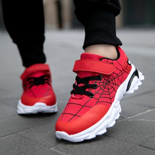 Nihaoya Kids Athletic Shoes Breathable Lightweight Sneakers for Boys & Girls Non-Slip Running Tennis Shoes with Web Pattern Design & Flexible Sole2