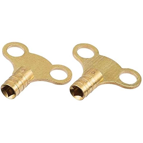 A1SONIC® 2 Brass Radiator Key - Radiator Bleed Key - Radiator Bleed Valve Key - Venting Air Valve - 2 Pack Cover
