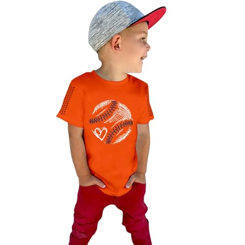Girls Baseball T-Shirt Short Sleeve Crewneck Cotton Tee Shirts Kids Baseball Graphic Tees Casual Tops Shirts for Boys2