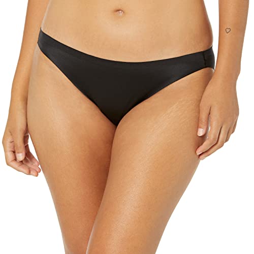 Maidenform Womens Comfort Devotion Bikini Panty, Black/Body Beige, 8