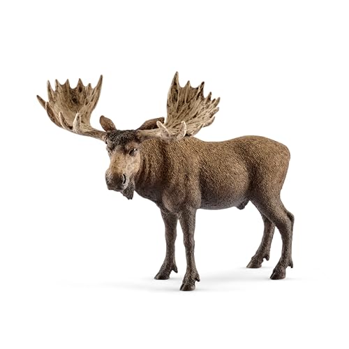 SCHLEICH 14781 Elch Bulle, ab 3 Jahren, WILD Life - Spielfigur, 13 x 7...