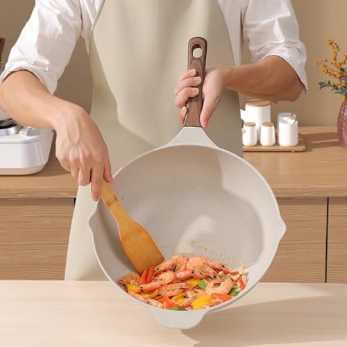 Wok de aluminio fundido 12.6 pulgadas con tapa miniatura 5