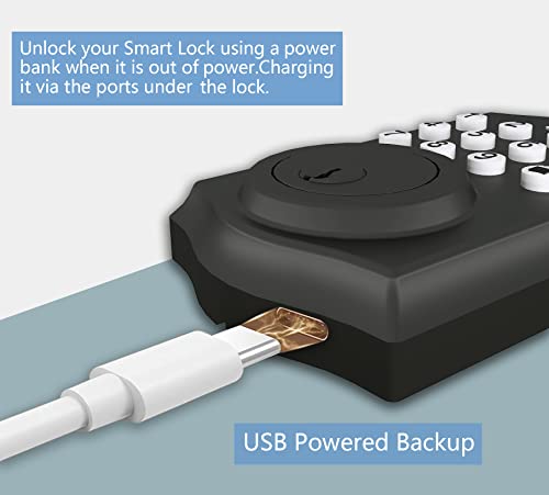 Keyless Entry Door Lock, Abelockand Front Door Lock Set, Electronic Keypad Deadbolt, Keyed Entry, Auto Lock, Door Lock With Handle, Front Door Handle Sets, Anti-Peeking Password Matte Black #TOP4