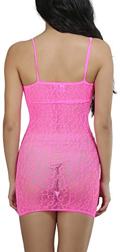 Image of ToBeInStyle Women's Stretch See Through Fishnet Novelty Mini Rave Party Dress