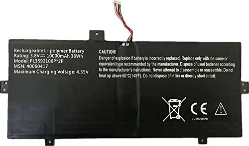 Backupower Batería de repuesto MLP3592106P*2P 40060417 compatible con Medion Akoya E2221T E2225T E2227T E2228T E4241 E4242 (3,8 V, 38 Wh/10000 mAh) Cover
