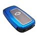 Blue TPU Smart Key Fob Case Holder Cover Protector for 2018 2019 2020 Toyota Camry Avalon C-HR Prius 2021 RAV4 Corolla XSE SE Highlander Hybrid 3/4 Buttons Remote Control